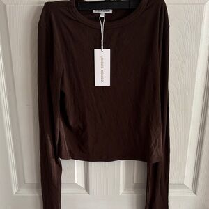 Cotton Citizen Dark Brown Long Sleeve Tee